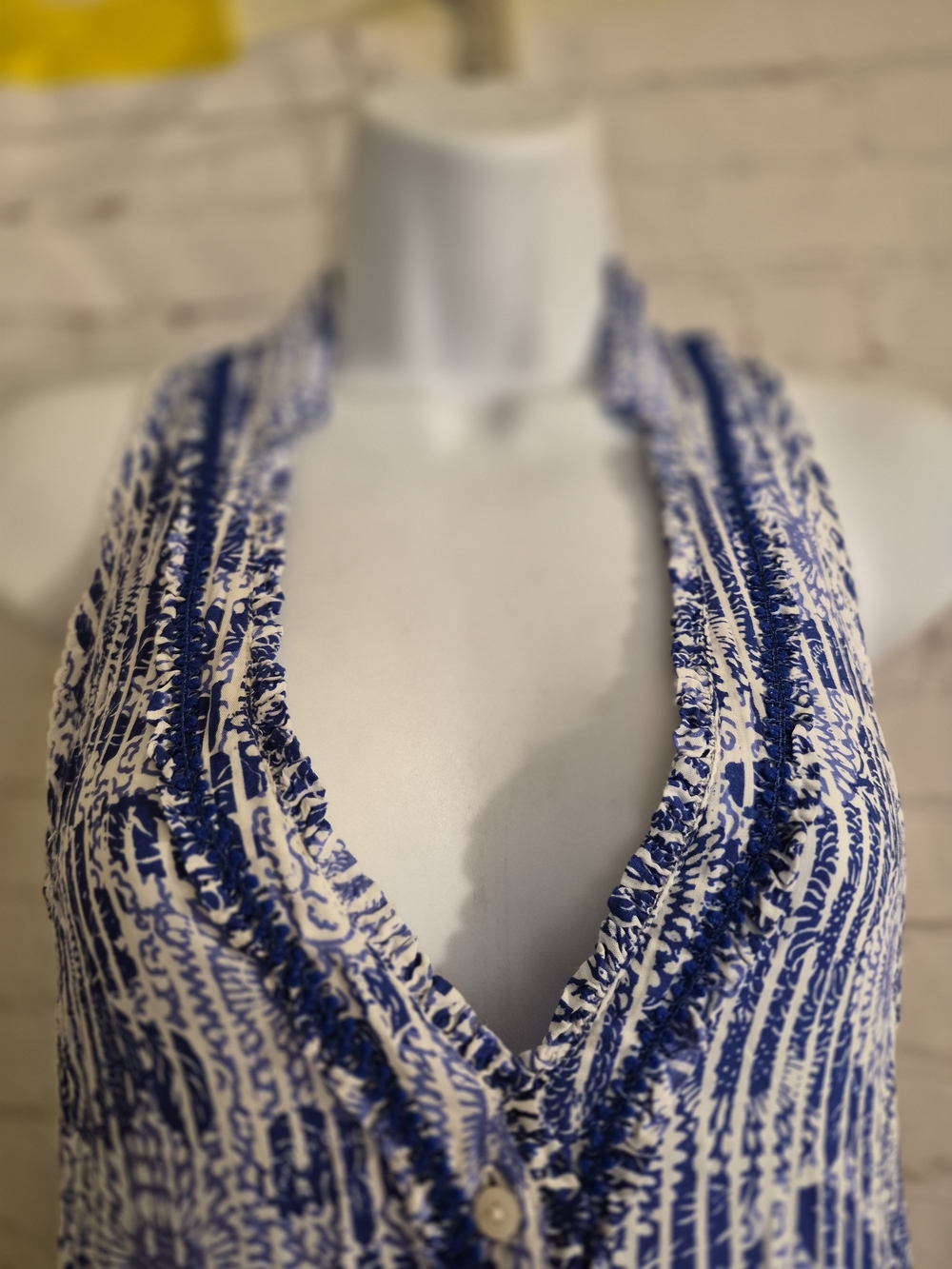 Poupette St Barth "Nana" Maxi Dress in Blue Begonia Size Small Ret.$390 - Picture 4 of 8